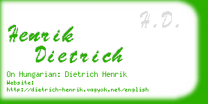 henrik dietrich business card